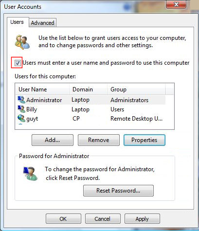 Enable Vista Administrator Account Registry