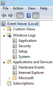 Windows 8 Event Viewer