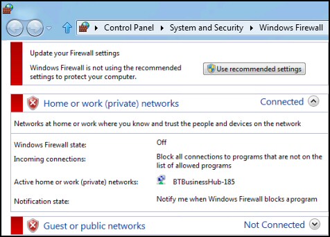 How do you turn off the Windows 8 firewall?