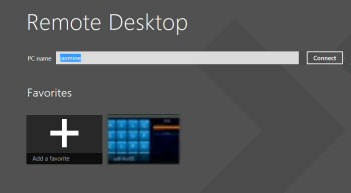 Windows 8 Remote Desktop MSTSC