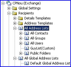 Address Lists - Global Address Lists GAL Exchange 2003
