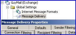 Global Settings in Exchange 2003