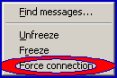Exchange Server 2003 - Queues force Connection