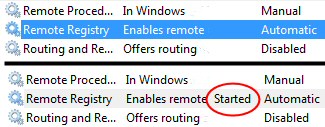 Windows 7 Enable Remote Registry - Connect to Network Registry