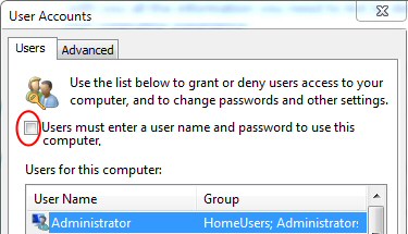 jak skonfigurować automatyczne logowanie przy użyciu domeny Windows 7