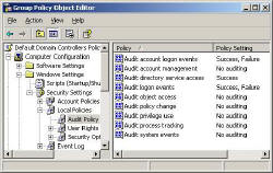 Audit Policy Windows Server 2003 Group Policy