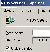 Global Catalog Servers NTDS Settings