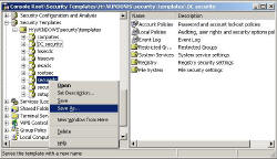 Security Templates in Windows Server 2003