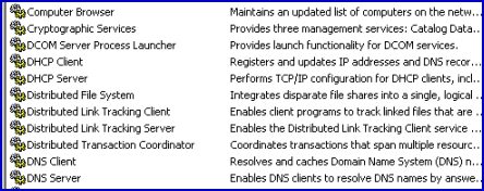 Windows Server 2003 Services