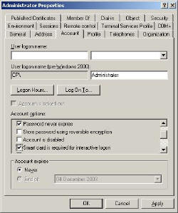 Windows Server 2003 Accounts Security