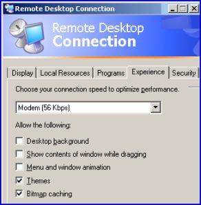 Terminal Services Remote Desktop Connection RDP Experience