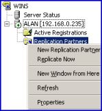 Push / Pull WINS replication Windows Server 2003