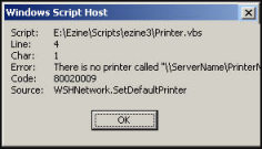 Code 80020009 Error VBScript