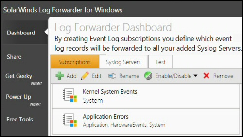 Download Event Log Forwarder