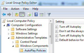 AutoPlay Group Policy Windows 8