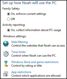 Windows 8 Family Controls
