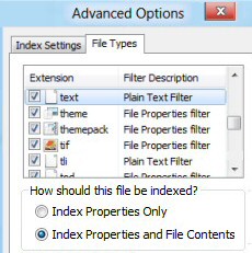 Windows 8 Indexing Locations