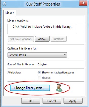 Windows 8 Customize Library Icon