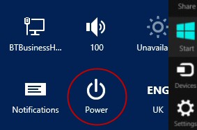 Windows 8 Shutdown Button