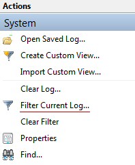 Windows 8 System Log Event Viewer