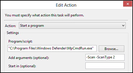 Windows 8 Task Schedule Windows Defender