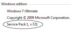 Windows 7 SP1 7601 Changes