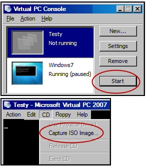 Installing Windows 7 on Microsoft's Virtual PC 2007