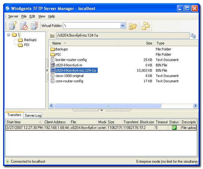 WinAgents TFTP Server