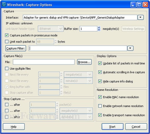 wireshark packet capture